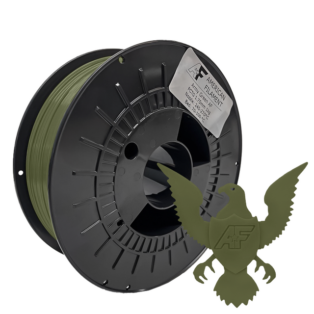 Army Green AF 1.75mm PCTG Filament Made in the USA!